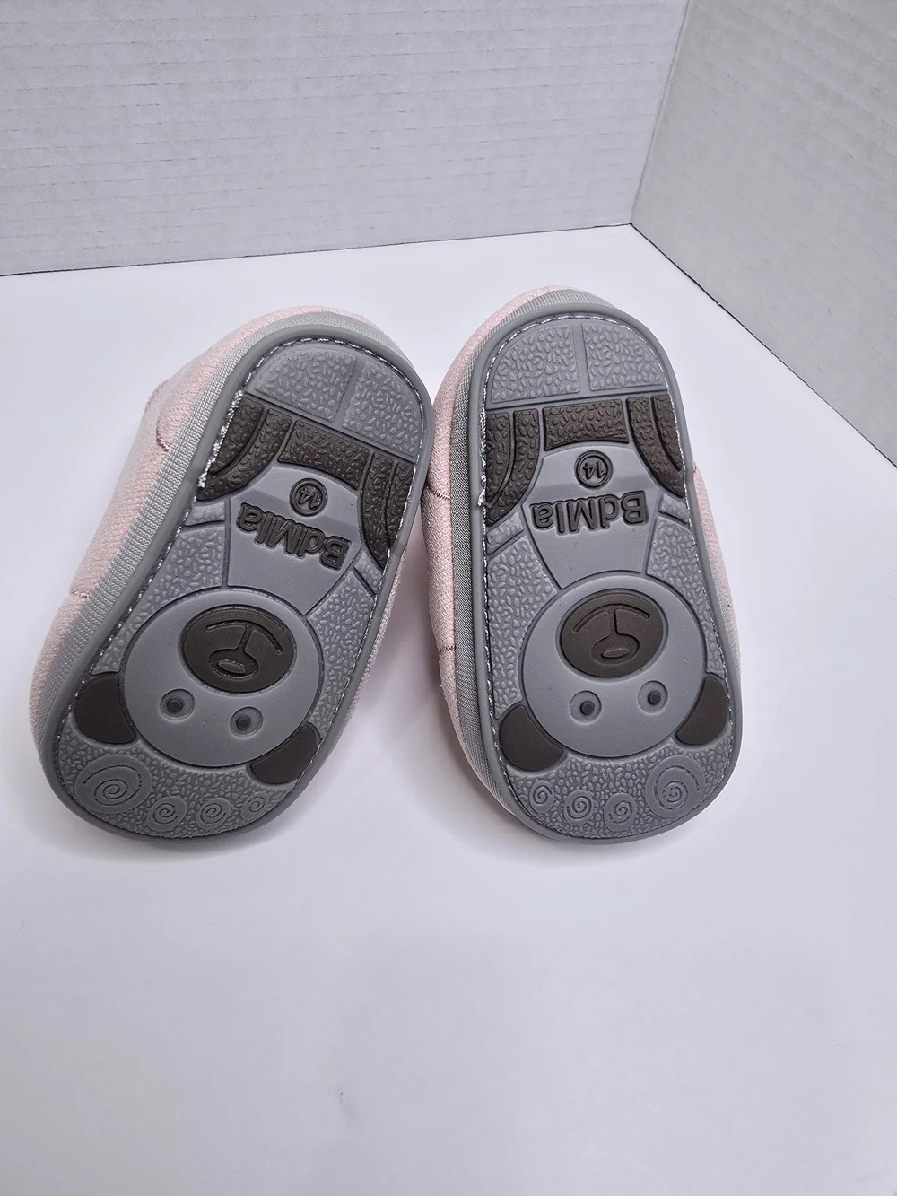 Toddler Pink Bear Knit Bootie Slippers - Cozy Indoor Slip-Ons